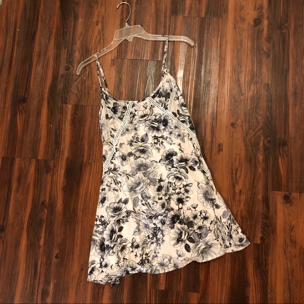 Black Floral Mini Dress